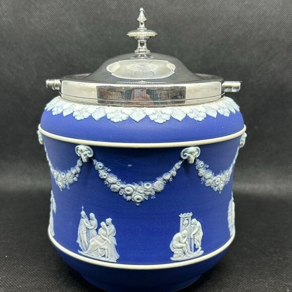 VINTAGE Wedgwood Biscuit Barrel - Picture 1 of 12